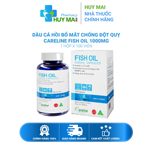 Dầu Cá Hồi Bổ Mắt Chống Đột Quỵ Careline Fish Oil 1000mg Hộp 100 viên