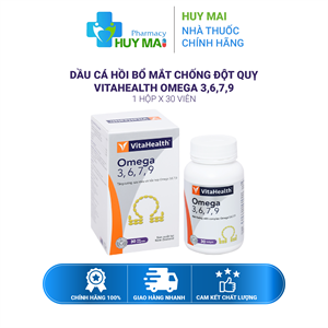 Dầu Cá Hồi Bổ Mắt Chống Đột Quỵ VitaHealth Omega 3,6,7,9 Hộp 30 viên