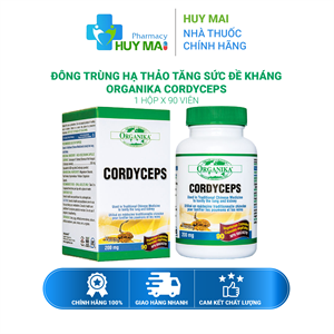 Đông Trùng Hạ Thảo Tăng Sức Đề Kháng Organika Cordyceps 90v