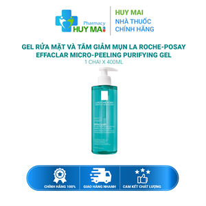 Gel Rửa Mặt & Tắm Giảm Mụn La Roche-Posay Effaclar Micro-Peeling Purifying Gel Chai 400ml