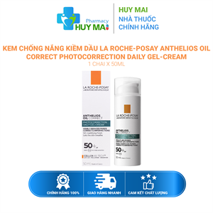 Kem Chống Nắng Kiềm Dầu La Roche-Posay Anthelios Oil Correct Gel-Cream 50ml