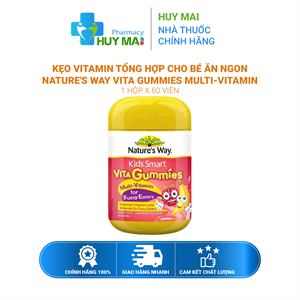 Kẹo vitamin tổng hợp cho bé ăn ngon Nature's Way Vita Gummies Multi-Vitamin Hộp 60 viên