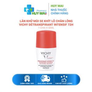 Lăn khử mùi Se Khít Lỗ Chân Lông Vichy Détranspirant intensif 72h chai 50ml