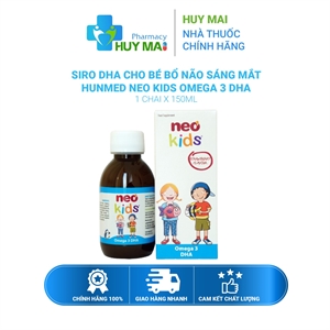 Siro DHA Cho Bé Bổ Não Sáng Mắt Hunmed Neo Kids Omega 3 DHA 150ml