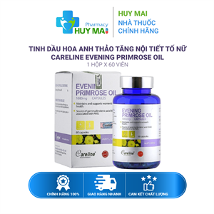 Tinh dầu hoa anh thảo tăng nội tiết tố nữ Careline Evening Primrose Oil Hộp 60 viên