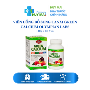 VIÊN UỐNG BỔ SUNG CANXI GREEN CALCIUM OLYMPIAN LABS Hộp 100 viên