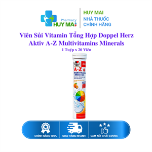 Viên Sủi Vitamin Tổng Hợp Doppel Herz Aktiv A-Z Multivitamins Minerals Tuýp 20 Viên