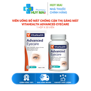 Viên Uống Bổ Mắt Chống Cận Thị VitaHealth Advanced Eyecare 30 viên