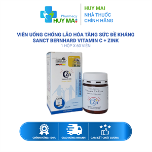 Viên Uống Bổ Sung Vitamin C+Zink Kapseln Sanct Bernhard 60v