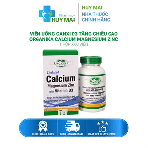 Viên Uống Canxi D3 Tăng Chiều Cao Organika Calcium Magnesium Zinc 60v 