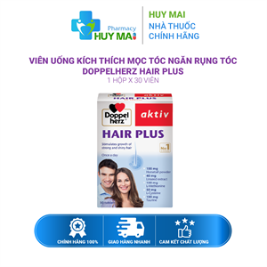 Viên Uống Kích Thích Mọc Tóc, Ngăn Rụng Tóc Hair Plus 30 Viên