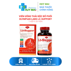 Viên Uống Thải Độc Bổ Phổi Olympian Labs L3-SUPPORT 30 Viên