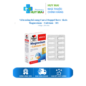 Viên uống bổ sung Canxi Doppelherz Aktiv Magnesium + Calcium + D3 1 Hộp x 30 viên