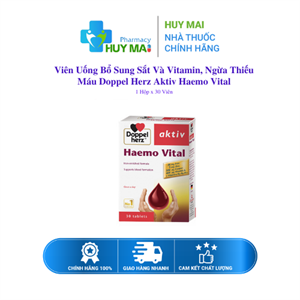 Viên uống bổ sung sắt và vitamin, ngừa thiếu máu DoppelHerz Aktiv Haemo Vital