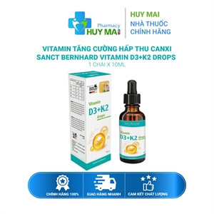 Vitamin Tăng Cường Hấp Thu Canxi Sanct Bernhard Vitamin D3+k2 Drops 20ml